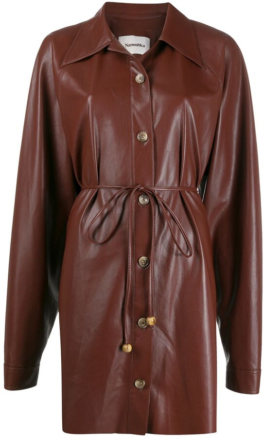 Faux Leather Shirt Dress | Shop the world's largest collection of 
