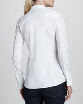 Thumbnail for your product : Lafayette 148 New York Laurie Knit-Front Blouse