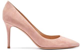 Gianvito Rossi Gianvito 85 Point-toe Suede Pumps - Womens - Light Pink