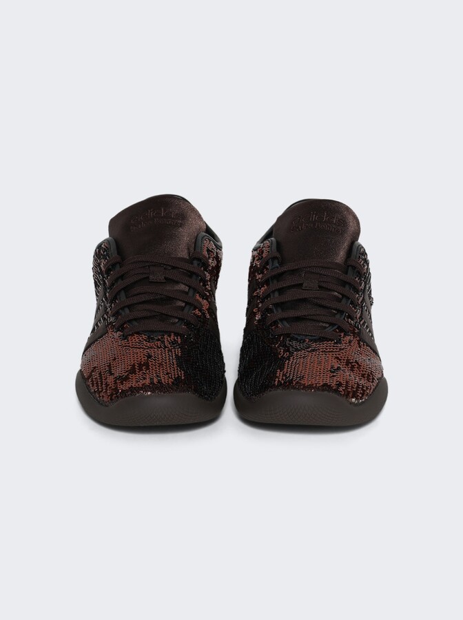 adidas X Wales Bonner Karintha Sequin Sneakers Dark Brown