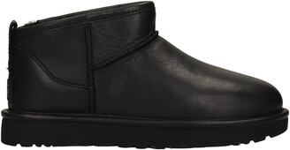 ugg black leather booties