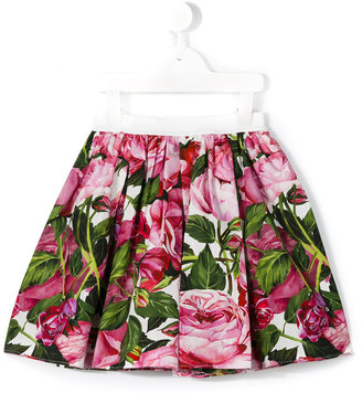 Dolce & Gabbana Kids - rose print skirt - kids - Cotton - 24 mth