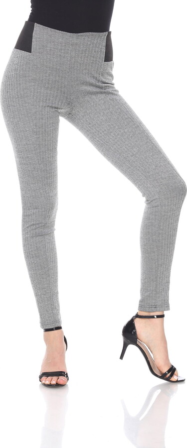 White Mark Fashion Women’s High Waist Jacquard Leggings