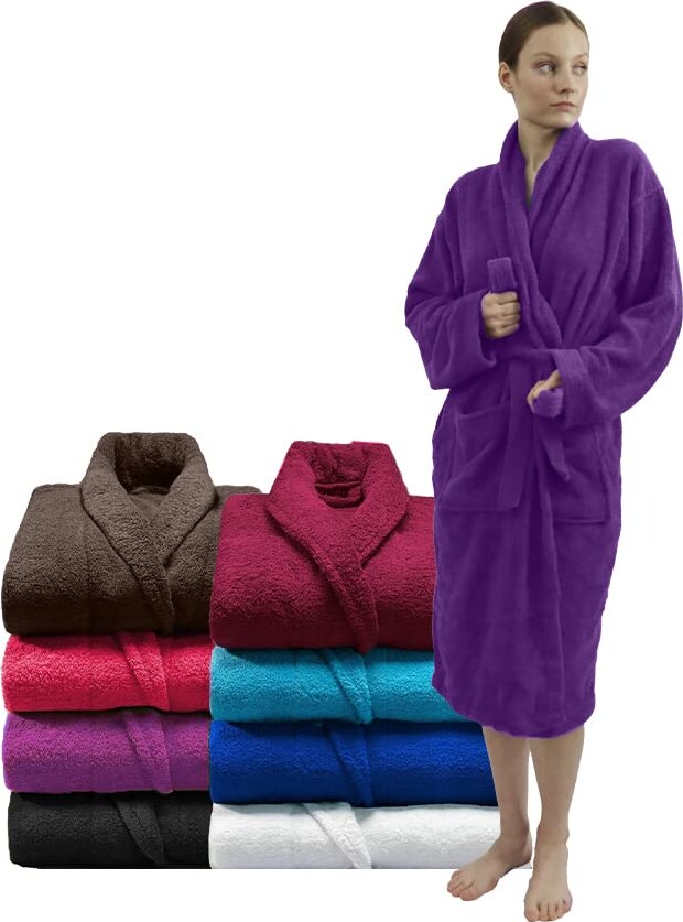 Zuper Duper Bathrobe 100% Cotton Men and women's robes Highly Absorbent ...