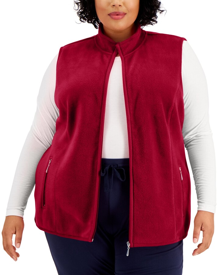 macys plus size vest