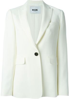 MSGM one button blazer - women - Polyester/Acetate/Viscose - 46