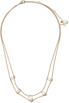Yoko London 18kt yellow gold Trend Freshwater pearl and diamond necklace