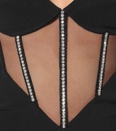 Thumbnail for your product : David Koma Embellished stretch-crepe dress