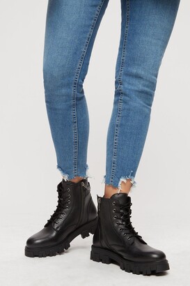 Dorothy Perkins Womens Faith: Odell Leather Biker Boots - ShopStyle