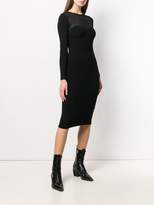 Thumbnail for your product : Elisabetta Franchi sheer panel midi dress