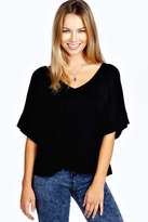 Thumbnail for your product : boohoo Mollie V Neck Slouchy Tee