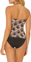 Thumbnail for your product : BLEU by Rod Beattie Twist Snakeskin Print Bandeau Tankini Top