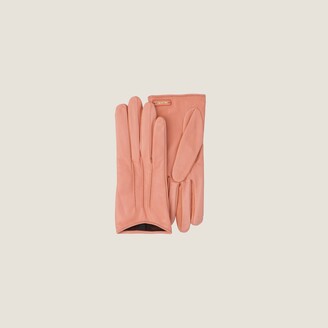 Vernazza - Pink Handmade Leather Gloves for Woman