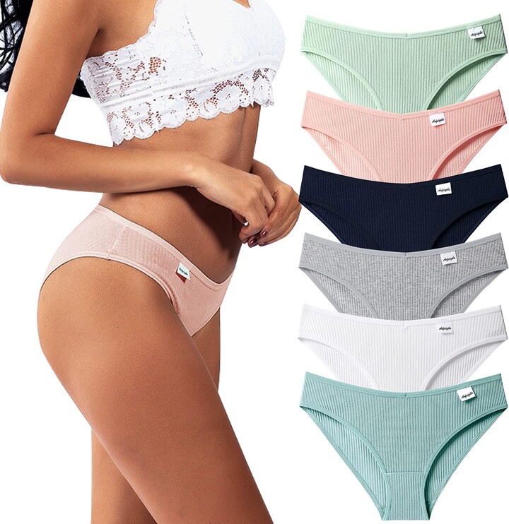Aivtalk Seamless Underwear for Women Cotton Knickers Mid Rise Bikini