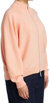 Thumbnail for your product : Lafayette 148 New York, Plus Size Round Sleeve Cashmere Zip-Front Sweater