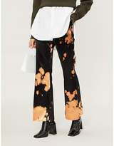 Thumbnail for your product : Marques Almeida Tie-dye wide-leg satin trousers