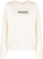 Coordinate-Print Cotton Sweatshirt 