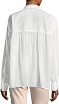 Thumbnail for your product : Vince Textured Double-Placket Blouse