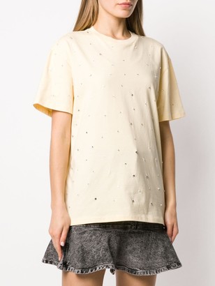Miu Miu rhinestone embellished T-shirt