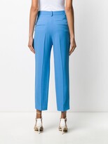 Thumbnail for your product : No.21 Ruffle-Trimmed Cropped Cigarette Trousers