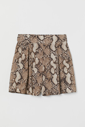 H&M Wide-cut Shorts - Beige