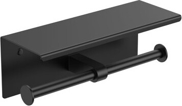 HUDSON & ASHTON LLC 304 Stainless Steel Wall Mounted Bathroom Double Layer Paper Towel Roll Holder, Can Hold Mobile Phone And Watch