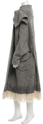Alexander McQueen Frayed Chiffon Coat