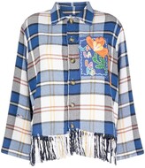 Thumbnail for your product : Mira Mikati Check-Pattern Fringed Shirt