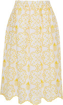 Thumbnail for your product : VIVETTA Broderie Anglaise Cotton-blend Midi Skirt