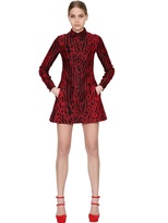 Thumbnail for your product : Valentino Cotton Blend Ocelot Brocade Dress