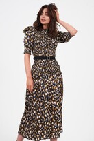Thumbnail for your product : Little Mistress Printed Pleated Midaxi Dress