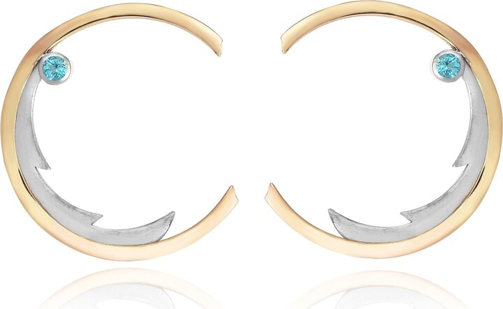 C|Nd|N by Candan Balto Gold On The Beach Silver Side Earrings