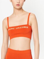 Thumbnail for your product : Marc Jacobs Logo-Knit Bandeau Cropped Top