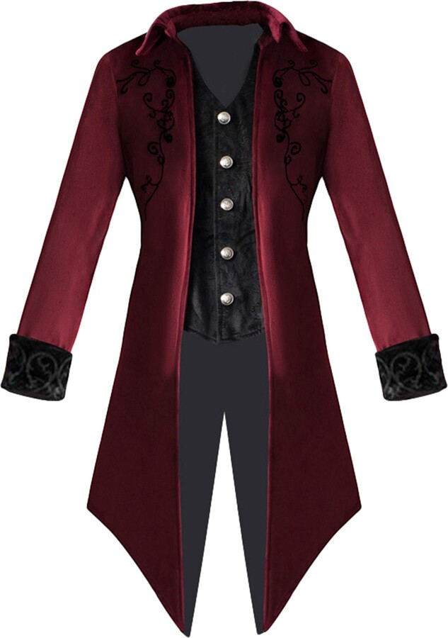 Generic JIER Men's Steampunk Vintage Tailcoat Jacket Gothic Victorian ...