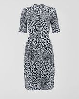 Thumbnail for your product : Jaeger Leopard Silk Tie Waist Dress