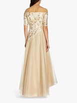 Thumbnail for your product : Adrianna Papell Bardot Embroidered Gown, Champagne/Ivory