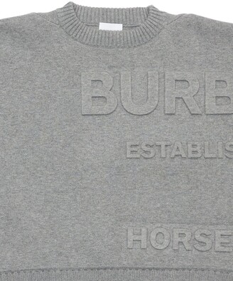 Burberry Embossed Logo Cotton Blend Sweatshirt
