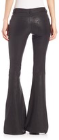 Thumbnail for your product : Alice + Olivia Low-Rise Leather Bell Pants