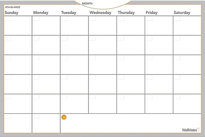 At-A-Glance WallMates Dry-Erase Planning Board, 3' x 2' (AW6020)