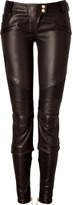 Thumbnail for your product : Balmain Leather Biker Pants in Black