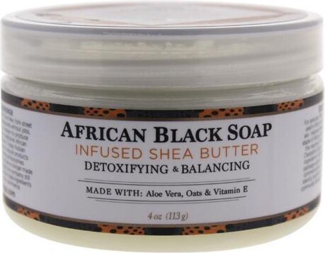 Nubian Heritage 100% Organic Shea Butter Infused with African Black Soap 4 oz - Cream