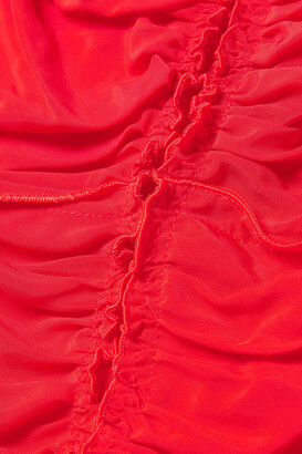 Jason Wu Collection Grosgrain-trimmed Gathered Taffeta Midi Dress - US0