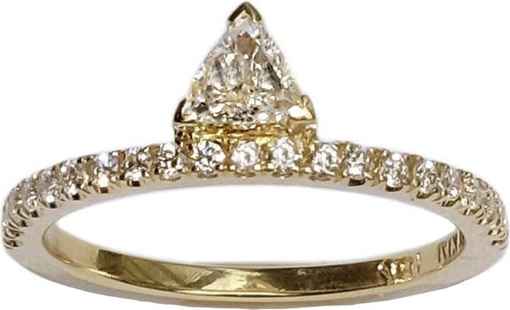 KatKim Trillion Peak Pave Diamond Ring