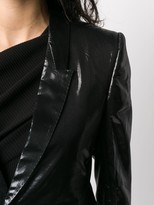 Thumbnail for your product : Rick Owens Shine-Finish Single Breasted Blazer