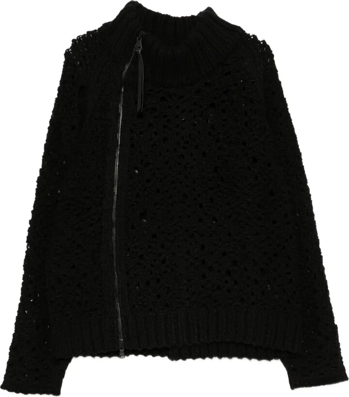 The Viridi-anne Mesh Zip-Up Jumper