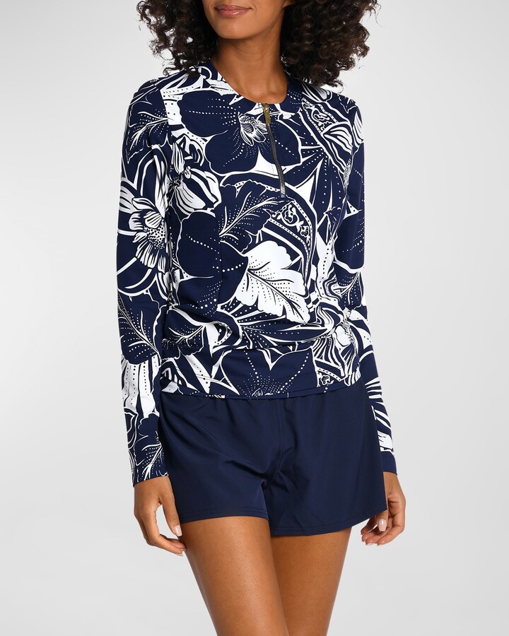 La Blanca Playa Rashguard Swim Top With Shelf Bra ShopStyle