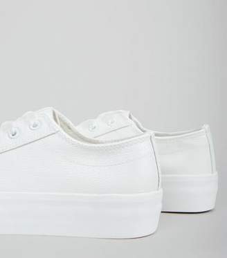 New Look Wide Fit White Chunky Sole Trainers