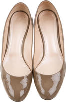 Thumbnail for your product : Casadei Patent Leather Round-Toe Pumps