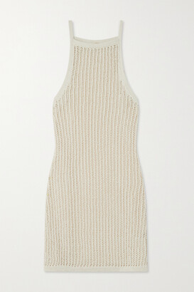 Cult Gaia Yara Crocheted Cotton-blend Mini Dress - Off-white