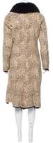 Thumbnail for your product : Adrienne Landau Fur-Trimmed Suede Coat